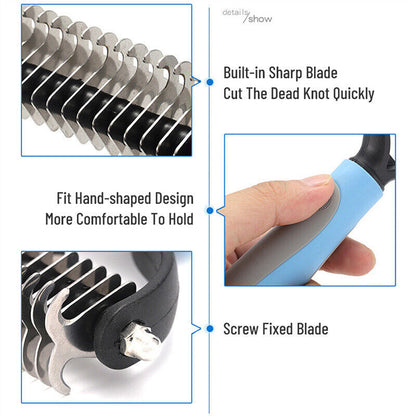 Double-Sided Pet Grooming Brush