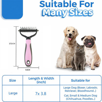 Double-Sided Pet Grooming Brush