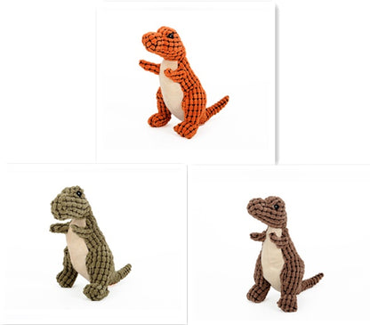 Dinosaur Plush Dog Toy