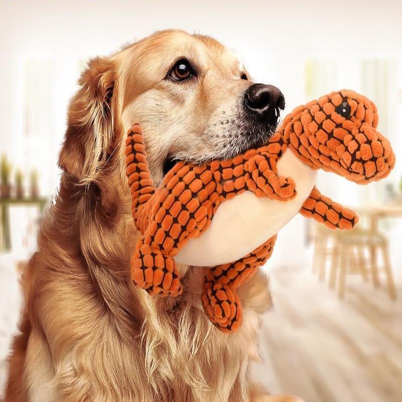 Dinosaur Plush Dog Toy