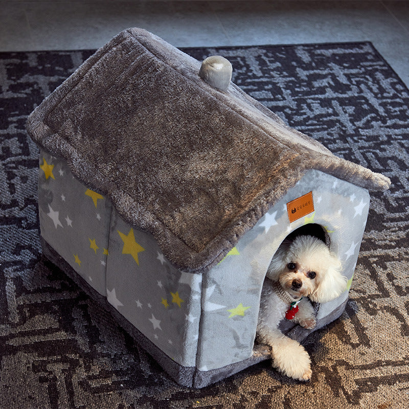 Foldable Dog House Bed