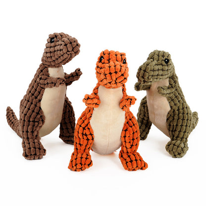 Dinosaur Plush Dog Toy