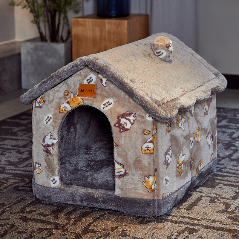 Foldable Dog House Bed