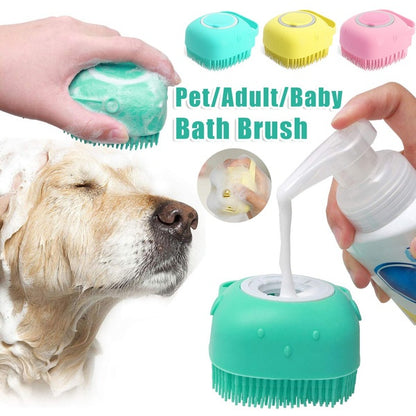 Silicone Dog Bath Gloves – Massage Brush