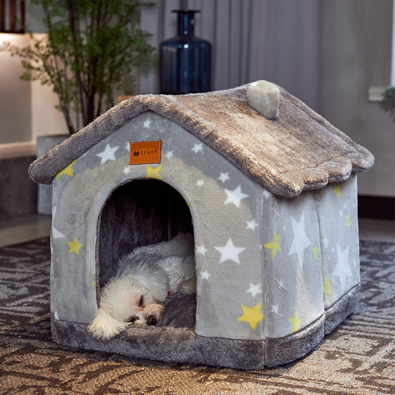 Foldable Dog House Bed