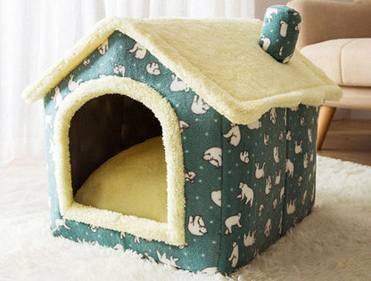 Foldable Dog House Bed