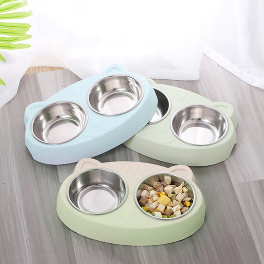 Stainless Steel Double Dog Bowls