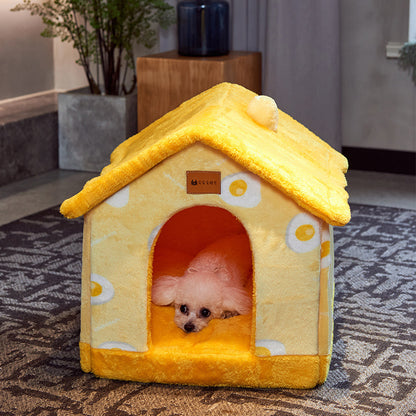 Foldable Dog House Bed