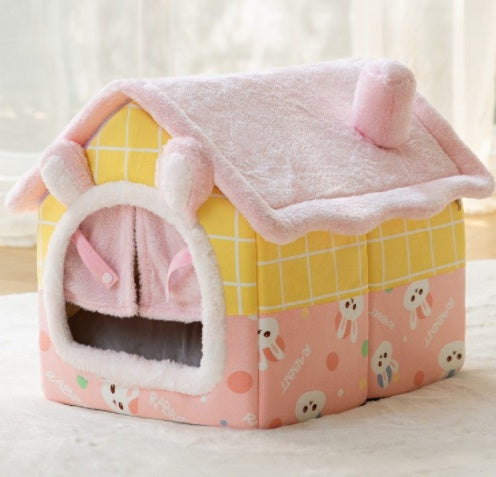 Foldable Dog House Bed